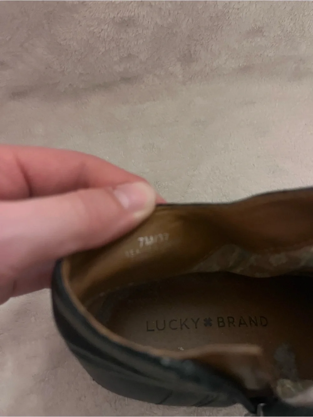 Lucky brand Black Leather Ankle Boots NWOT size 7